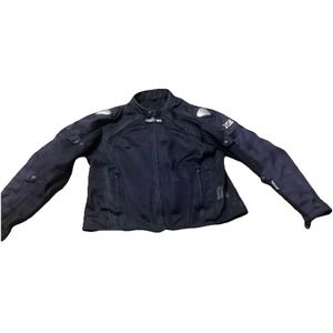 Frank Thomas XTI Mesh Motorcycle Jacket Womens XXL with WIndbreaker Jacket Black